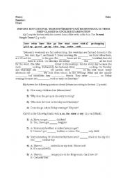 English Worksheet: 2010-2011 EDUCATIONAL YEAR 1st TERM ENGLISH EXAMINATION FOR ANATOLIAN HIGH SCHOOLS, GRADE 9