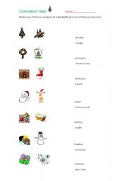 English Worksheet: Christmas time vocabulary