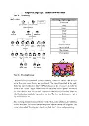 English Worksheet: family matters