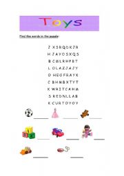 English worksheet: Toys