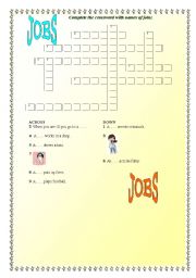 English worksheet: JOBS