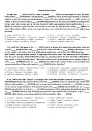 Word formation - multiple choice