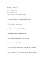 English worksheet: Practice conditionals