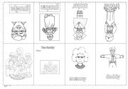 English Worksheet: The family (minibook)