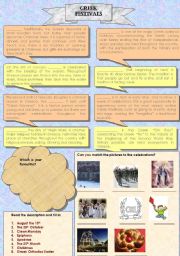 English Worksheet: greek celebrations