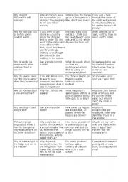 English Worksheet: stupid questions