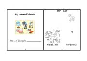 English worksheet: Animals Book
