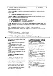 English Worksheet: used to/would/get used to/be used to
