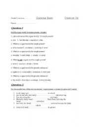English Worksheet: simple present and present continuous quiz
