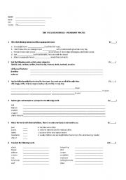 English worksheet: Vocabulary Practice