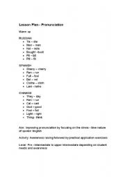 English Worksheet: pronunciation