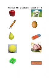English Worksheet: Food