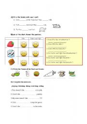 English worksheet: mini exam