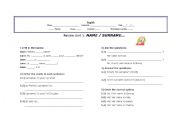 English worksheet: Name, surname and greetings