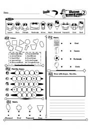 English Worksheet: Vocab Series_02 Shapes (Fully Editable + Key)