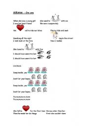 English Worksheet: SONG: CRY CRY by OCEANA
