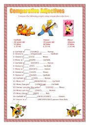 English Worksheet: Comparative adjectives