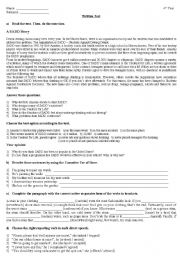 English Worksheet: Written test-intermediate level