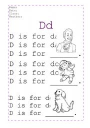 English worksheet: ABC handwriting