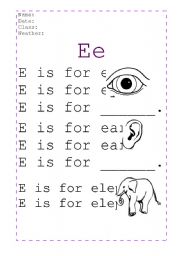 English worksheet: ABC handwriting