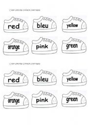 English Worksheet: colors