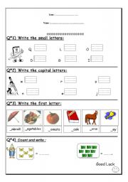 English Worksheet: letters worksheet