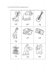 English Worksheet: letters 2