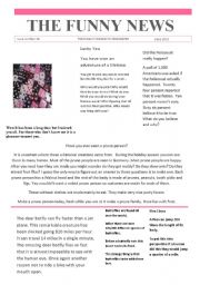English Worksheet: Funny News issue number 40