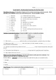 English Worksheet: Vocab Test # 1-13 - 