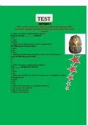 English worksheet: TEST2
