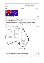 English worksheet: Test australia