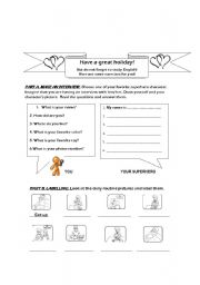 English Worksheet: test for elementary