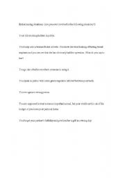 English Worksheet: Embarrassing situations