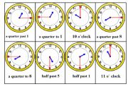 English Worksheet: Telling Time Bingo Game. Card nr. 6/6