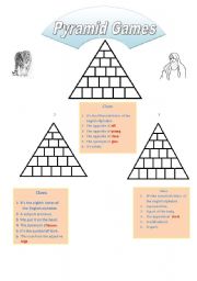 English Worksheet: Pyramid games