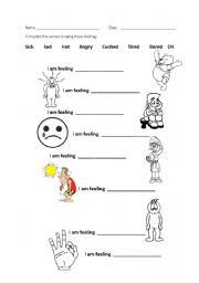 English worksheet: Feelings