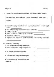 English worksheet: General Knowledge