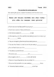 English worksheet: Friends - video