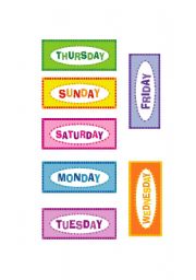 English Worksheet: Days of the week