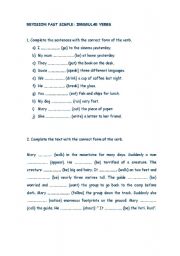 English Worksheet: REVISION PAST SIMPLE