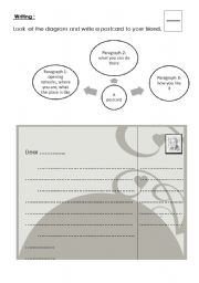English Worksheet: postcard 