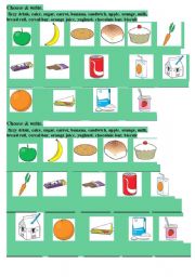English Worksheet: foods