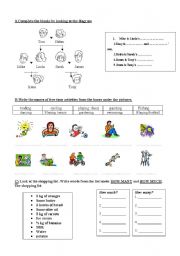 English worksheet: revision