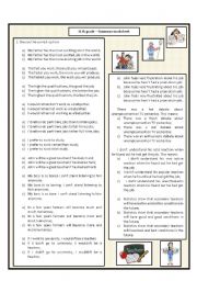 Grammar - conditionals, expressing preferences, double comparative, proportional comnparative and connectors