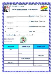 English Worksheet: COMPARATIVES AND SUPERLATIVES