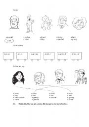 English worksheet: family