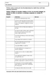 English Worksheet: Film Scarface Pre-watching activity