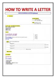 English Worksheet: How to write a (business) letter