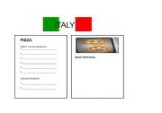 English Worksheet: Italian recipe.