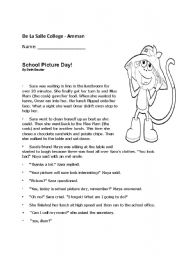 English worksheet: reading